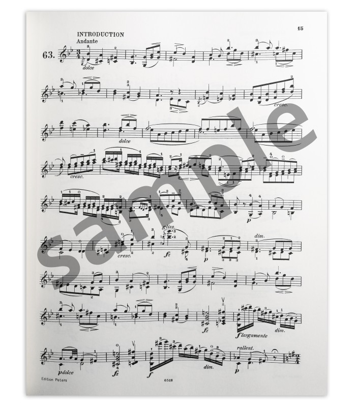 Mazas Etuden Opus 36 for violin vol 3 Peters's book sample