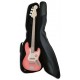 Electric bass guitar inside the gig bag Fender model FB620