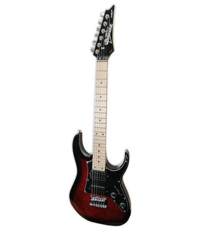 Photo of the electric guitar Ibanez model GRGM21M WNS Walnut Sunburst