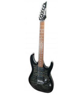 Photo of the electric guitar Ibanez model GRX70QA TKS Transparent Black Sunburst