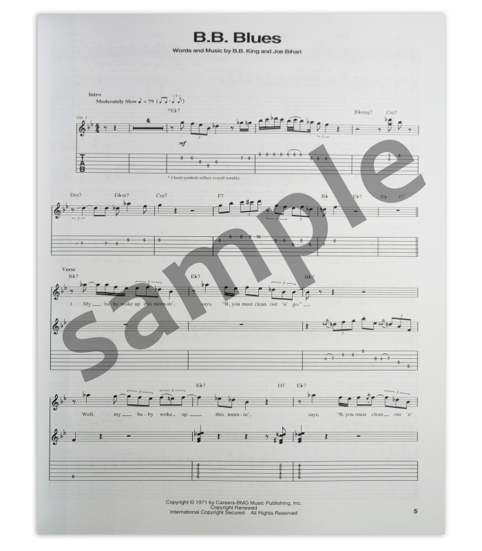 BB King Anthology HL book's sample