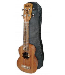 Photo of the ukulele soprano Laka model VUS 10 sapele with bag