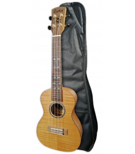Photo of the concert ukulele Laka model VUC 95 Flamed Maple with a bag