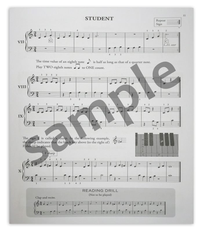 Thompson Adult Piano Course 1's book sample