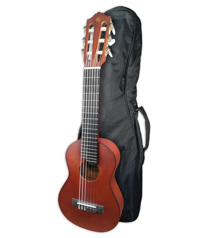 Photo of the guitalele Yamaha model GL1 PB Persimmon Brown with bag