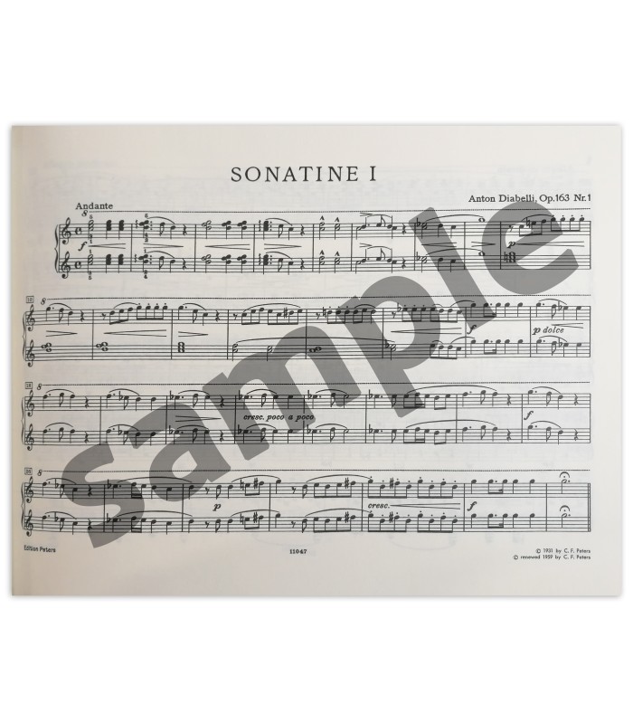 Diabelli 6 Sonatinas for Piano Duet OP 163 EP's book sample