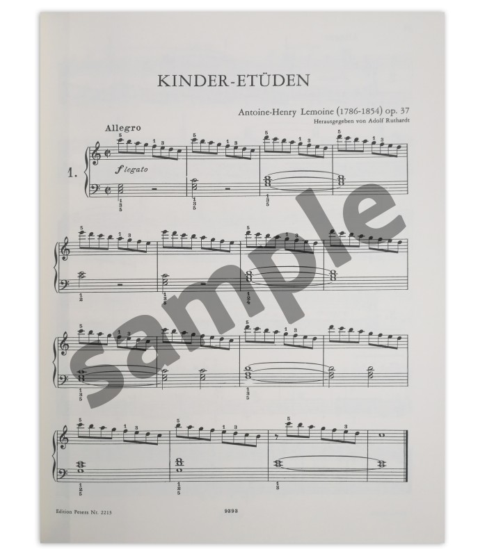 Lemoine Kinder Etuden Op 37 EP's book sample