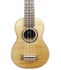 Back of the ukulele soprano Laka model VUS 95 Flamed Maple
