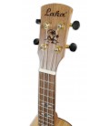 Head of the ukulele soprano Laka model VUS 95 Flamed Maple