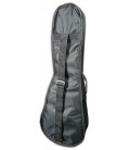 Back of the bag of the ukulele soprano Laka model VUS 95 Flamed Maple