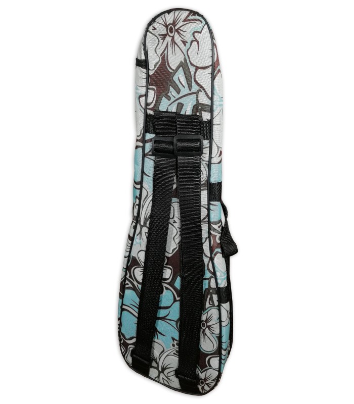 Back and straps of the bag Woodi model WUC-21CF for soprano ukulele