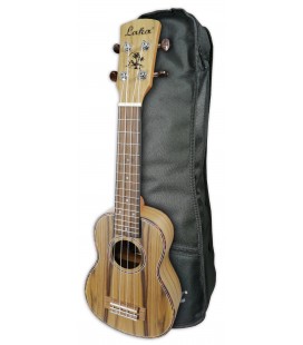 Photo of the ukulele soprano Laka model VUS 25 Walnut with bag