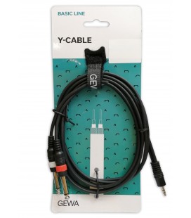 Cable Gewa model 190120 Basic Line 3.5 Mini Jack 2x 6.3 Jack 1.5M