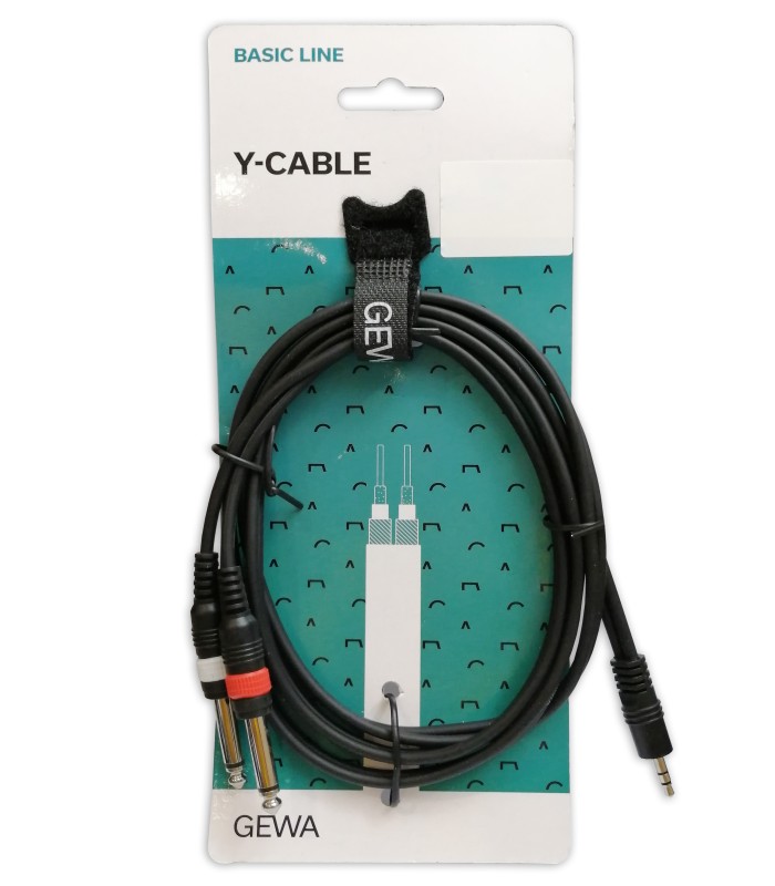 Cable Gewa model 190120 Basic Line 3.5 Mini Jack 2x 6.3 Jack 1.5M