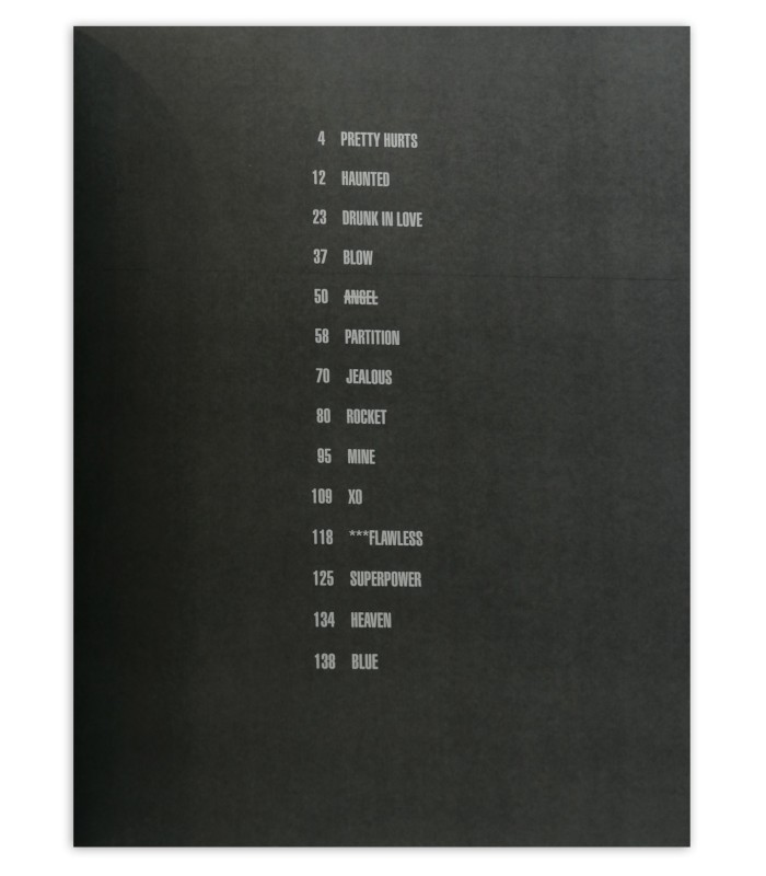 Beyoncé HL book table of contents