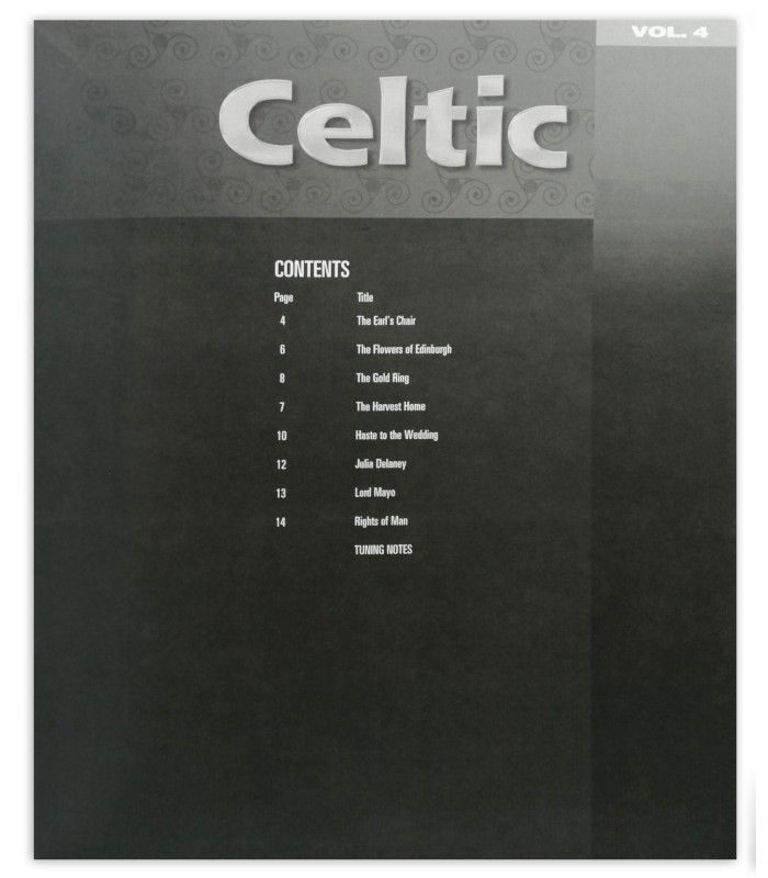 The Celtic Violin Book HL's table of contents