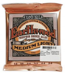 String Set Ernie Ball 2146 Earthwood para Guitarra Acústica 012 054