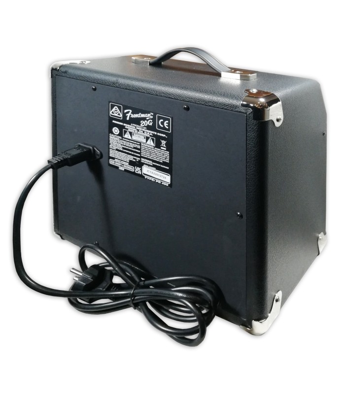 Back of the amplifier Fender model Frontman 20G for guitar