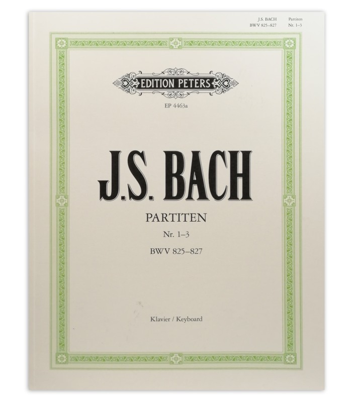 Cover of the book J S Bach Partitas Vol I Nº 1 a 3 BWV 825 827 EP