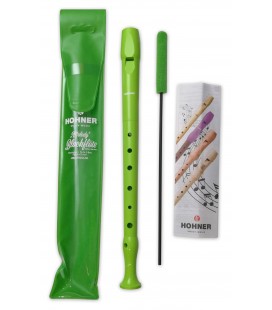 Soprano recorder Hohner model 9508LG Melody Line Soprano in light green color and with German fingering