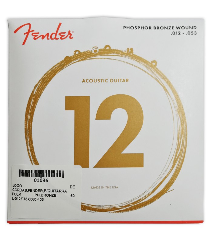 Package cover of the Fender string set 60L 012