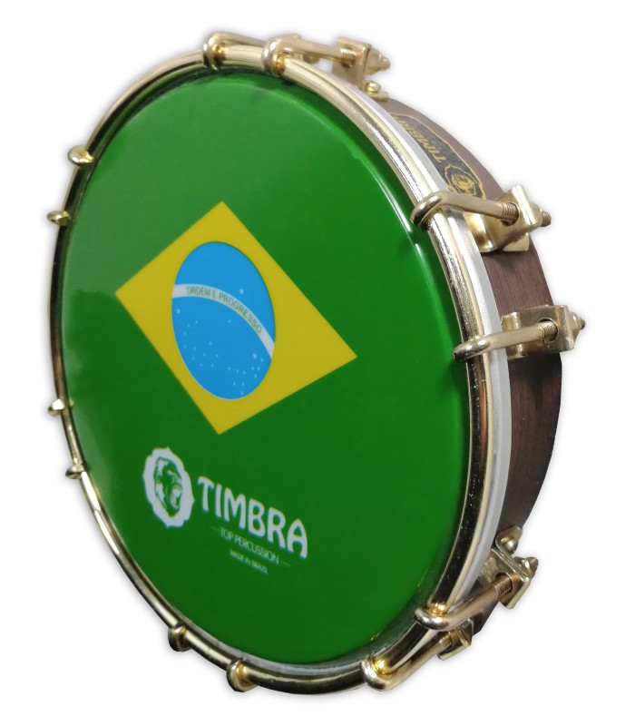 Tambourine Timbra model TI8672 with a brown wood rim
