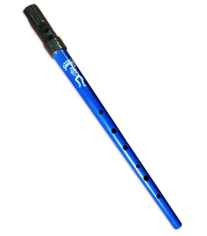 Photo of tinwhistle Clarke model Sweetone in D and in blue color