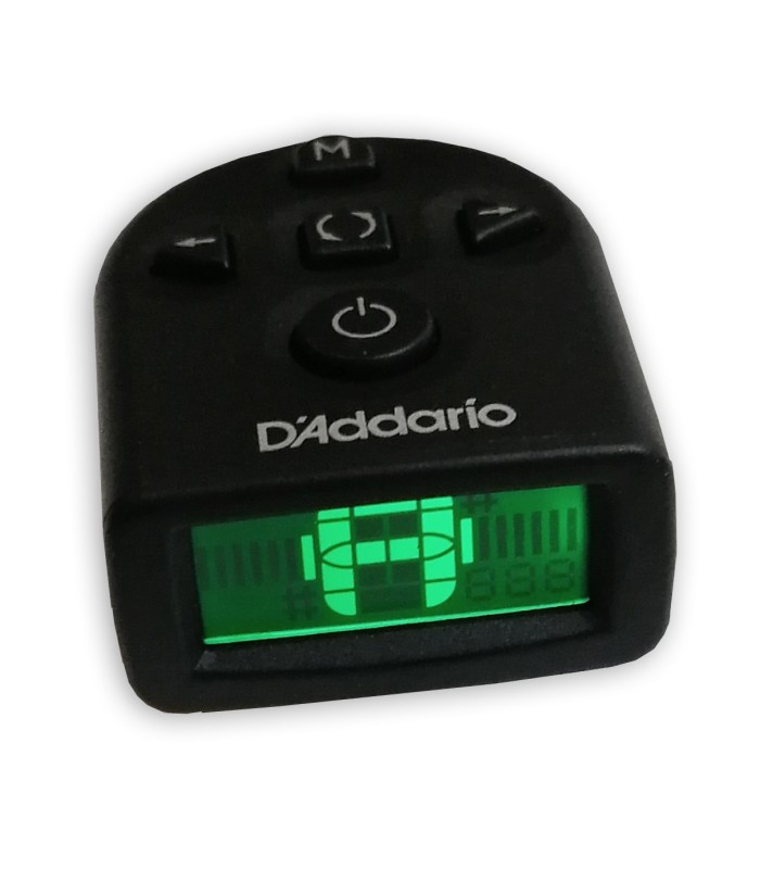 Detail of the screen and controls of the tuner Daddario model PW CT 21 Micro Clip Free Tuner