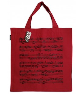 Bag Agifty model B3043 with music score print and red fabric