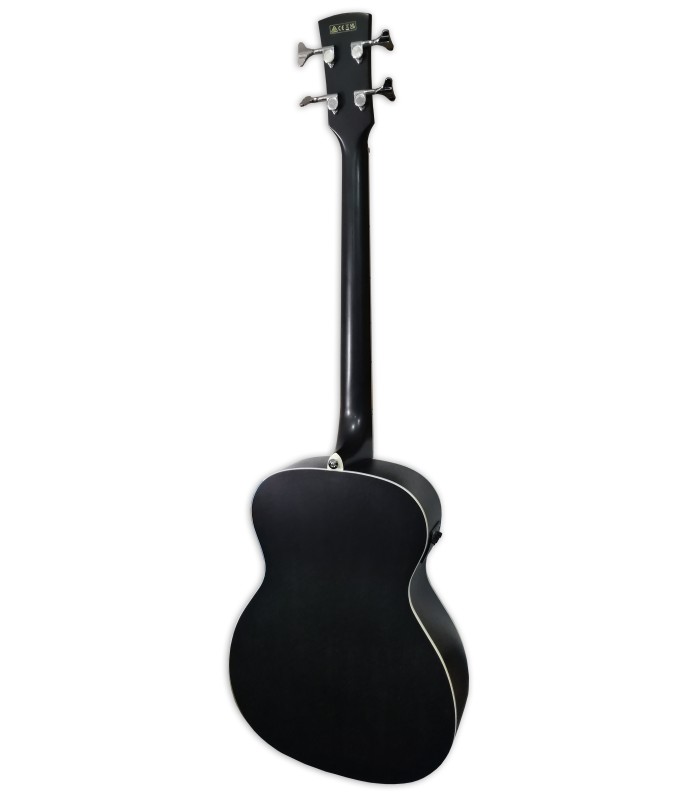 Back of the electroacoustic bass guitar Ibanez model PCBE14MH WK