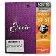 Package cover of the string set Elixir model 11182 Bronze Nanoweb HD Light 011 53 for acoustic guitar