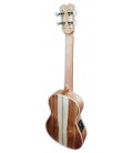 Koa back and sides of the ukulele APC model BC Baritone Classic with preamp
