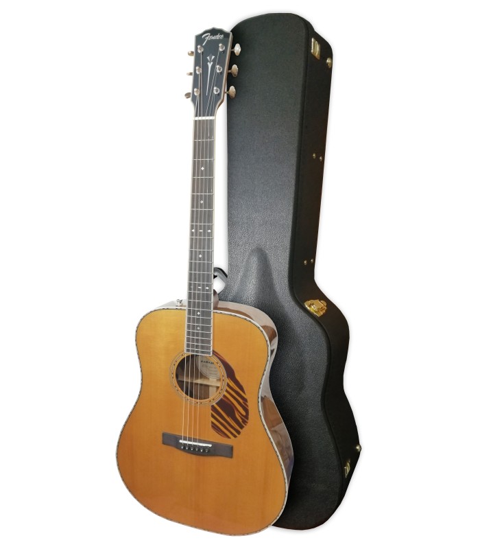 Electroacoustic guitar Fender modelo Paramount PD 220E Dreadnought Natural with case
