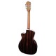 Striped ebony back and sides of the electroacoustic guitar Guild model OM 260CE de Luxe Orchestra Cutaway Antique Burst