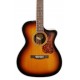 Solid sitka spruce top of the electroacoustic guitar Guild model OM 260CE de Luxe Orchestra Cutaway Antique Burst