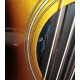 Detail of the preamp inside the soundhole of the electroacoustic guitar Guild model OM 260CE de Luxe Orchestra Cutaway Antique B