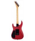 Back of the electric guitar Jackson model JS24 DKAM Dinky in red