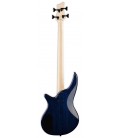 Back of the bass guitar Jackson model JS2P Spectra Bass Blue Burst