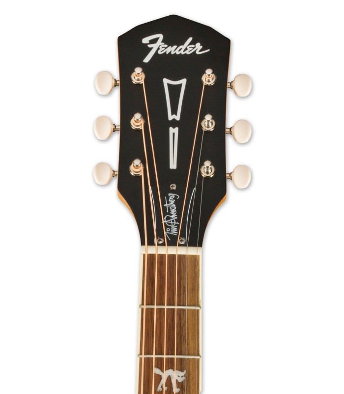 Head of the acoustic guitar Fender model Tim Armstrong Hellcat All Mahogany