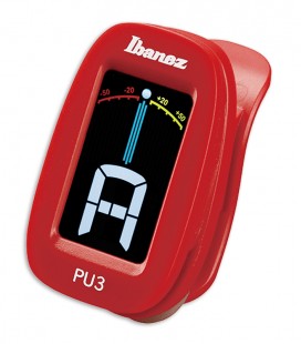 Chromatic tuner Ibanez model PU3 RD Clip Tuner in red color
