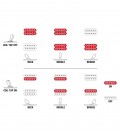 Pickups selector infographic of the electric guitar Ibanez model RG421HPAH BWB