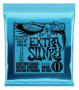 Cover of the string set Ernie Ball model 2225 Extra Slinky Nickel Wound 008 a 038 gauge for electric guitar