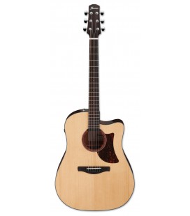 Electroacoustic guitar Ibanez model AAD170CE LGS of Dreadnought size and with a natural finish