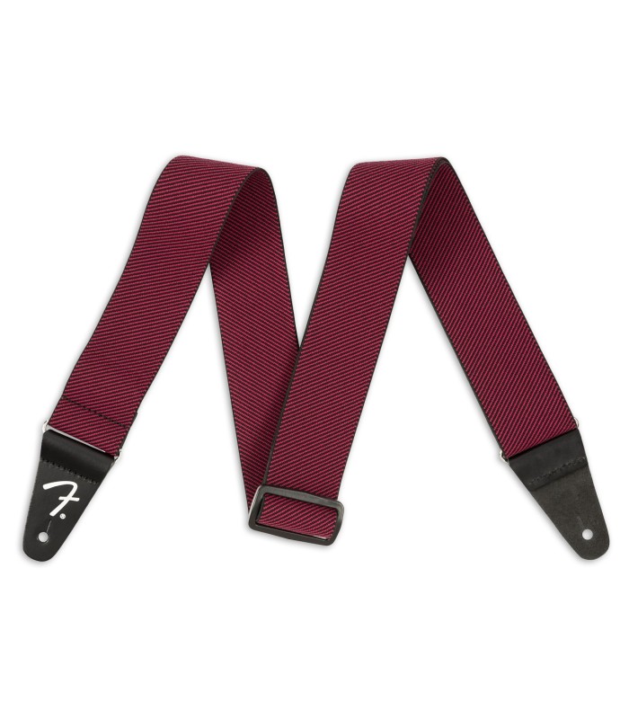 Guitar strap Fender model Weighless Tweed Elastic in red color