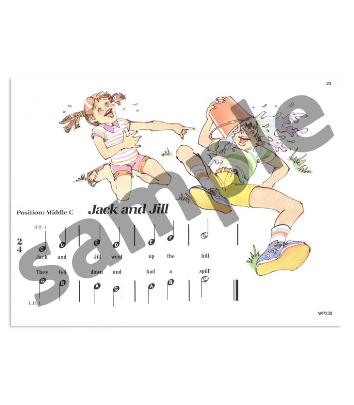 Bastien Piano for the Young Beginner Primer A WP230 book's sample