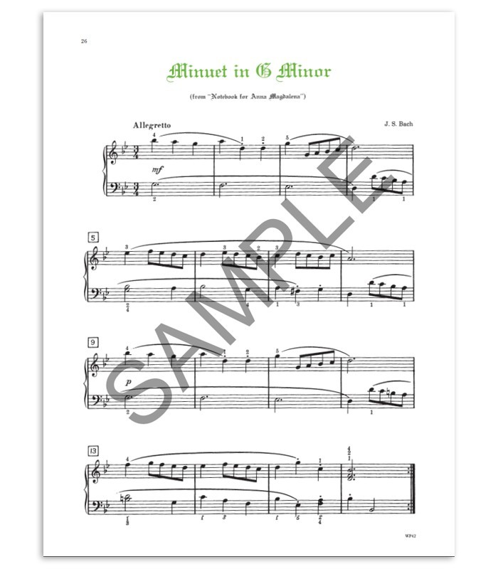 Bastien Easy Piano Classics book's sample