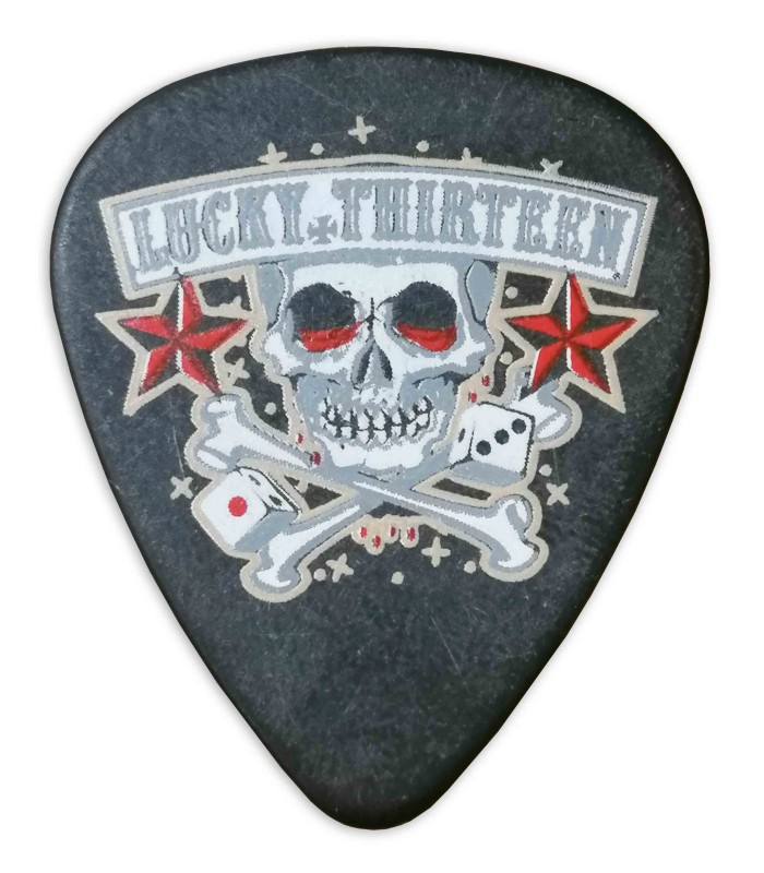 Pick Dunlop model L 11 Lucky 13 Skull Dice with thickness of 1mm 