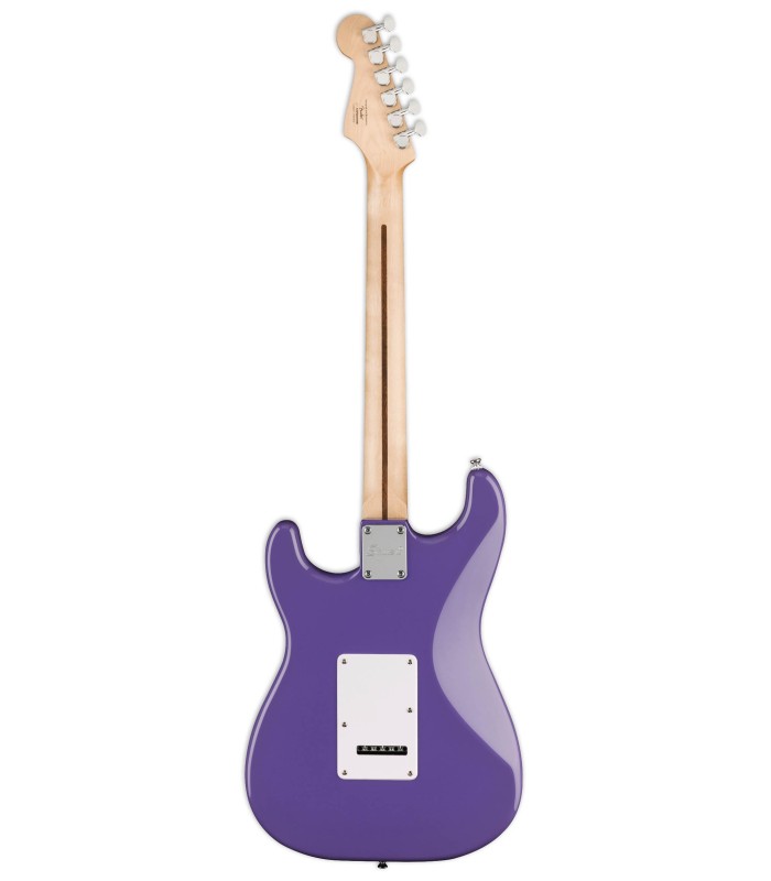 Back of the eletric guitar Fender Squier model Sonic Strat  IL Ultraviolet