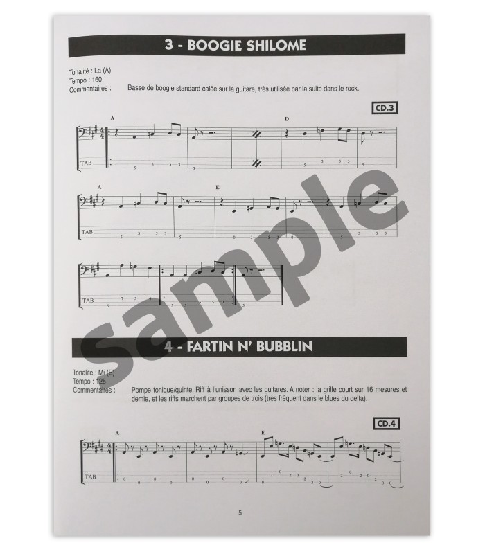 Bass Training Session Blues & Rock book's sample