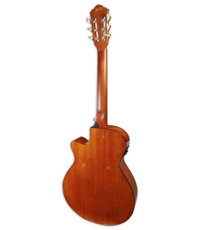Back and sides of the electroacoustic guitar Ibanez model AEG50 NT